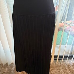 Elegant Black Pleated Skirt
